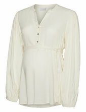 Mlmercy Lia L/s Wo Top 2f Noos Mamalicious Cream