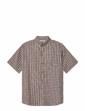 Wwaaron Ss Shirt Check Wood Wood Burgundy