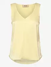 Mmastrid V-neck Silk Tank Top Mos Mosh Yellow