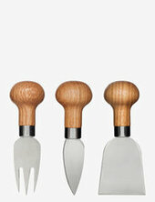 Nature Cheese Set, 3 Pcs Sagaform Brown