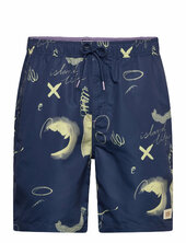 Printed Long-length Swimshort Scotch & Soda Blue