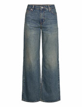 Ample Low Rise Loose Wide Leg Jeans Weekday Blue