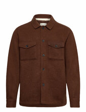 Akoscar Boiled Wool Overshirt Anerkjendt Brown