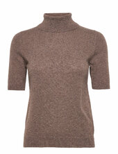 Turtleneck T-shirt Davida Cashmere Brown