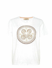 Mmzano O-ss Embroidery Tee Mos Mosh White
