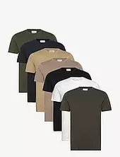 7-pack Tee With Flag Print S/s Lindbergh Brown