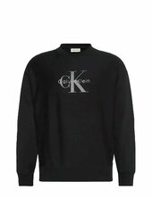 Ls Premium Terry Monologo Cn Swt Calvin Klein Jeans Black
