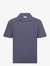 Loose Bouclé Polo - Gots/vegan Knowledge Cotton Apparel Navy