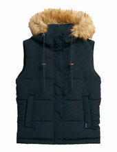 Vintage Everest Faux Fur Gilet Superdry Navy