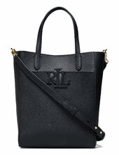 Pebbled Leather Small Cameryn Tote Bag Lauren Ralph Lauren Black