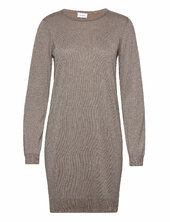 Visanja L/s Glitter Knit Dress /b Vila Beige
