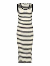 2x2 Cotton Stripe Ama Dress Mads Nørgaard Black