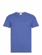 Slim Shield V-neck T-shirt Gant Blue