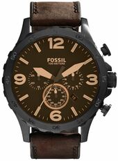 Fossil Herreur Jr1487 Nate Brun/læder Ø50 Mm