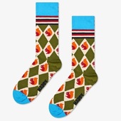 Langskaftede Strømper Happy Socks Squirrel Argyle Sock