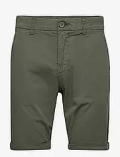 Chuck Regular Chino Poplin Shorts - Knowledge Cotton Apparel Green