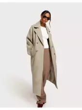 Only Onlwembley L/s Ovsize Coat Pnt Noos Lange Frakker Weathered Teak Melange