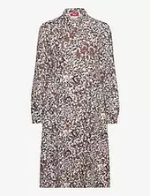 Patterned Shirt Dress Esprit Collection Brown