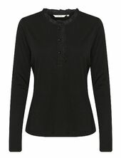 Crnaia Flounce Blouse Cream Black