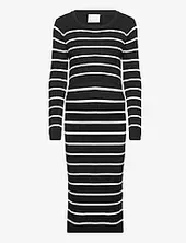 Mlnewsiv June Ls Uk Knit Dress 2f A Noos Mamalicious Black