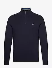 Cttn 1/4 Zip Tipped Original Penguin Navy