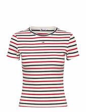 Tjw Slim Essential Rib Ss Ext Tommy Jeans Red