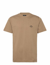 Cotton Jersey Frode Emb Logo Tee Mads Nørgaard Beige
