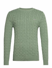 Cotton Cable C-neck Gant Green