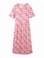 Printed Dress With Belt Tom Tailor Pink