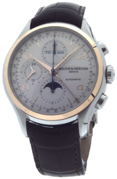 Baume & Mercier Herreur M0a10280 Clifton Sølvfarvet/læder Ø43