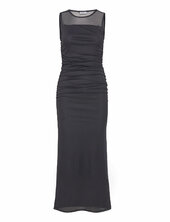 Nmcillian S/l Rouching Mesh Dress Fwd Noisy May Navy