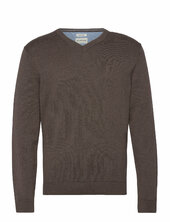 Basic V-neck Knit Tom Tailor Brown