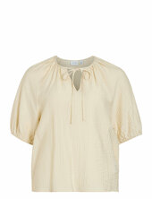 Viclo 2/4 V-neck Top - Noos Vila Cream