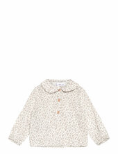 Printed Cotton Blouse Mango White