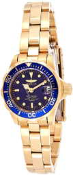 Invicta Dameur 8944 Pro Diver Blå/gul Guldtonet Stål Ø23 Mm