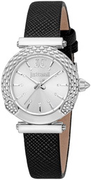 Just Cavalli Dameur Jc1l332l0315 Mistero Sølvfarvet/læder Ø30 Mm