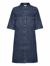 Nmnew Signe S/s Denim Dress Vi002mb Noos Noisy May Blue