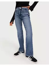 Only Onleverly Mw Mini Bootcut Dnm Cro18 Straight Jeans Medium Blue Denim