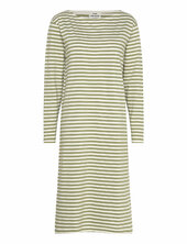 Soft Single Stripe Sille Dress Mads Nørgaard Green
