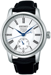 Seiko Herreur Spb495j1 Presage Sølvfarvet/læder Ø40.2 Mm