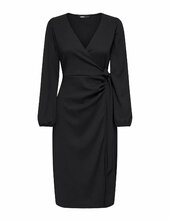 Onlmerle L/s Wrap Midi Dress Jrs Only Black