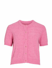 Vicilla S/s V-neck Cardigan/ka Vila Pink