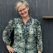 Skjorte "maxinesz" Blågrøn M/ Mønster - Saint Tropez