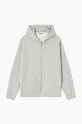 Isoli Teddy Oversized Zip Hoodie T4399 - Paloma Melange - Ganni - Grå S/m