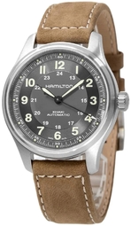 Hamilton Herreur H70545550 Khaki Field Sort/læder Ø42 Mm