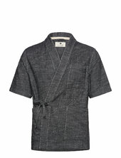 Akjesper Twill S/s Kimono Anerkjendt Black