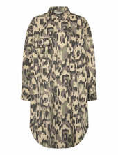 Cyber Drill Shirt Dress - Netta Rabens Sal R Khaki
