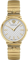 Versace Dameur Ve8104822 V Circle Sølvfarvet/gul Guldtonet Stål