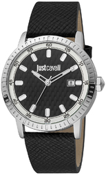Just Cavalli Herreur Jc1g216l0015 Classic Sort/læder Ø42 Mm