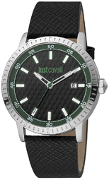 Just Cavalli Herreur Jc1g216l0025 Classic Sort/læder Ø42 Mm